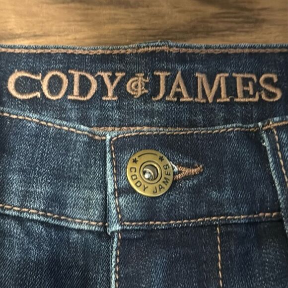 Cody James Men's Blue Denim Bootcut Leg Jeans - Picture 5 of 7